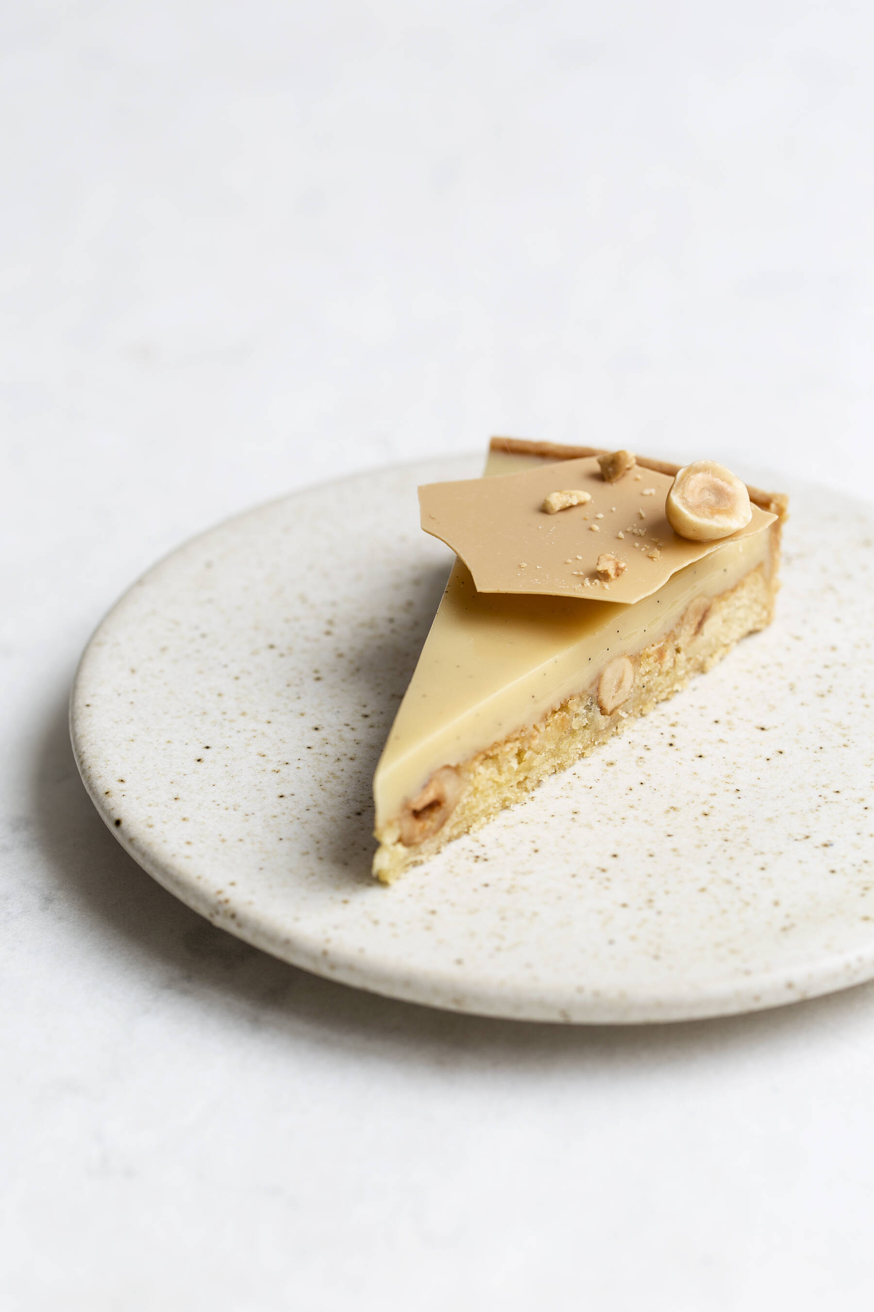 Coffee hazelnut tart