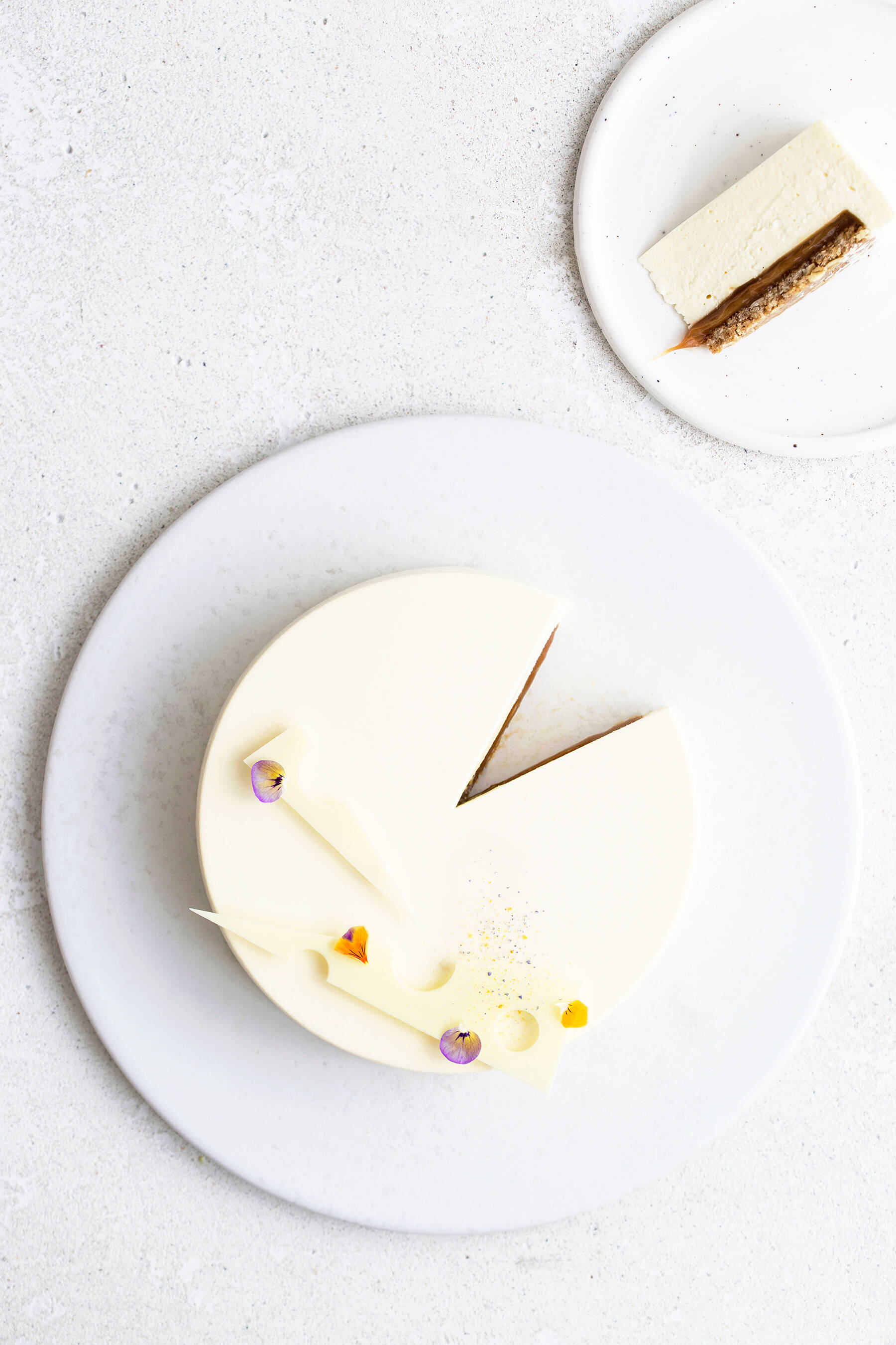 Passion fruit caramel cheesecake