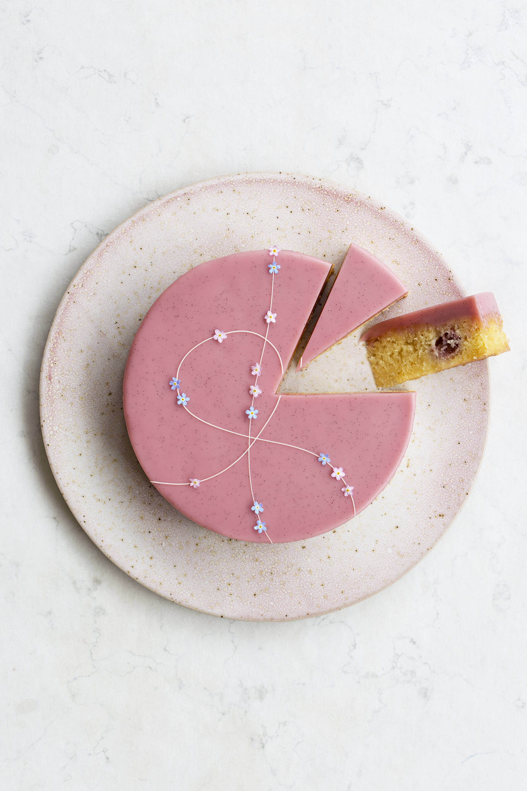 Rhubarb vanilla cake
