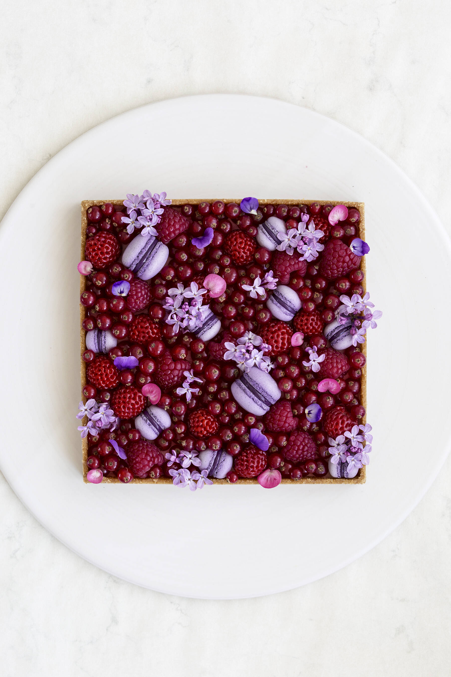 Red berry cheesecake tart